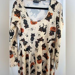 Sourpuss Halloween Print Dress, size L